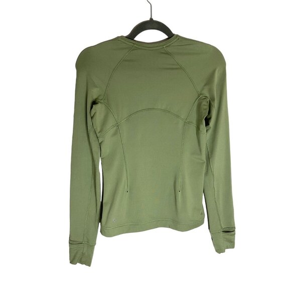 Lululemon Runderful Long Sleeve Rulu *Brushed Willow Green-sz 4 - Picture 8 of 12